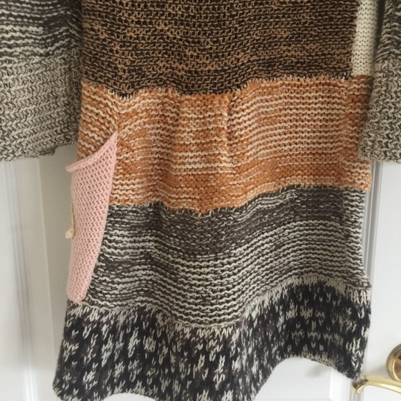 Free People Sweater Coat in Multicolor Patchwork - Picture 5 of 8